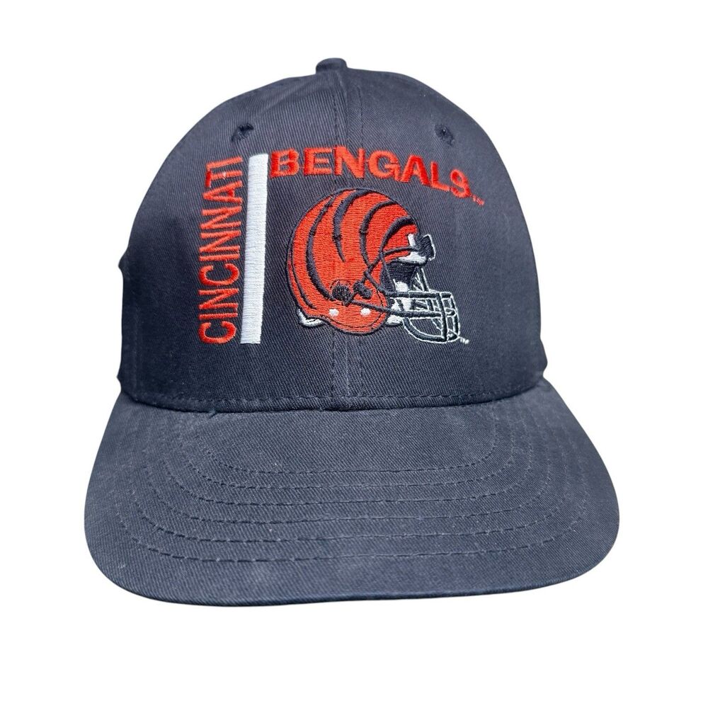 Cincinnati Bengals Vintage 90s Snapback Hat Black NFL Football  Logo Made In USA